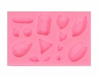 Szilikon nyomóforma, lágy - ékkövek