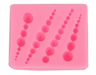 Szilikon nyomóforma, lágy - gyöngysor, vegyes méret