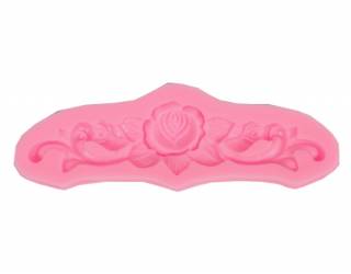 Szilikon nyomóforma, lágy - díszítő minta, 14x4x0.9