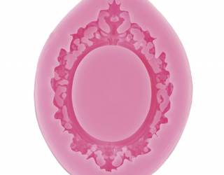 Szilikon nyomóforma, lágy - ovális keret 9x6,9x0,9 cm