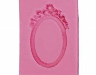 Szilikon nyomóforma, lágy - ovális keret 12,1x8,3x1,6 cm