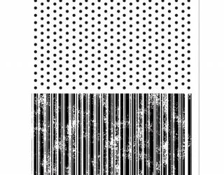 Akril pecsételő 14 x 18 cm - Texture with dots and stripes