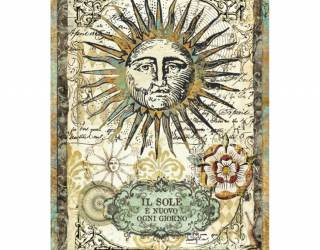 Dekupázs rizspapír A4 csom. - Alchemy Sun