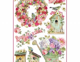 Dekupázs rizspapír A4 csom. - Rózsakert