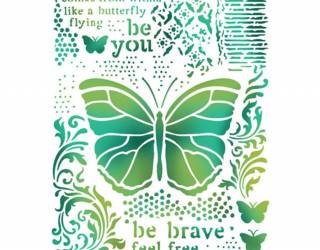 Stencil G méret 21x29,7 cm - Pillangó