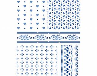 Stencil G méret 21x29,7 cm - Textilminták