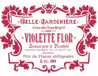 Stencil H méret cm 44x60 Violette flor