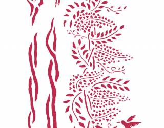 Stencil H méret cm. 44x60 Aquarious