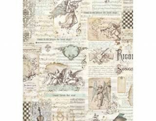 Dekupázs rizspapír A3 csom. - Angyal és kotta