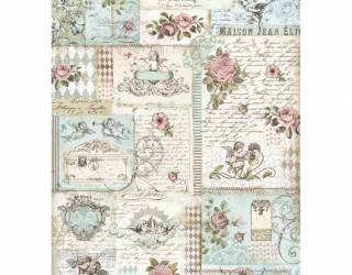 Dekupázs rizspapír A3 csom. - Angyalok és rózsák