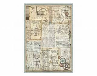 Dekupázs rizspapír A3 csom. - Fantasztikus utazás fogaskerekek