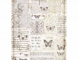Dekupázs rizspapír A3 csom. - Pillangók