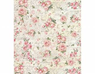 Dekupázs rizspapír A3 csom. - Rózsás minta