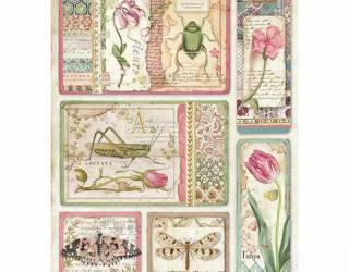 Dekupázs rizspapír A4 csom. - Botanikus kártyák