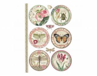 Dekupázs rizspapír A4 csom. - Botanikus körök