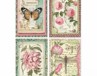 Dekupázs rizspapír A4 csom. - Botanikus virágok