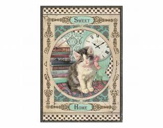 Dekupázs rizspapír A4 csom. - Édes otthon macskával