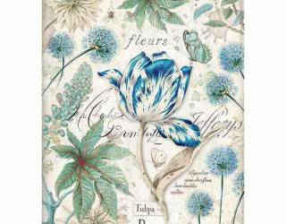 Dekupázs rizspapír A4 csom. - Kék tulipán