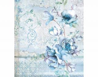 Dekupázs rizspapír A4 csom. - Kék világ virág