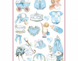 Dekupázs rizspapír A4 csom. - Kisfiús dekoráció