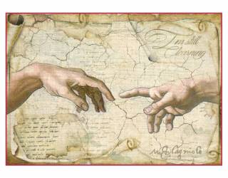 Dekupázs rizspapír A4 csom. - Michelangelo: Az ember megalkotása