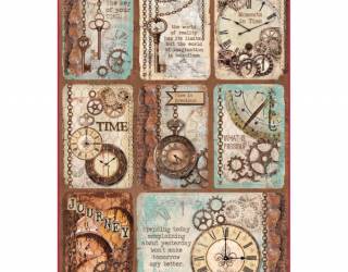 Dekupázs rizspapír A4 csom. - Órás kártyák