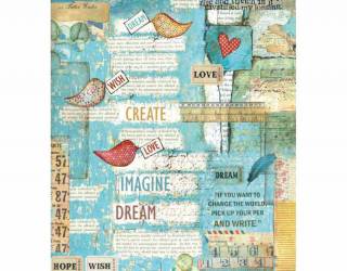 Dekupázs rizspapír A4 csom. - Patchwork mix