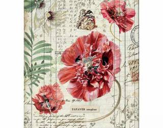 Dekupázs rizspapír A4 csom. - Pipacsok