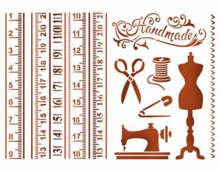 Stencil G méret 21x29,7 cm - Ruhaszalon