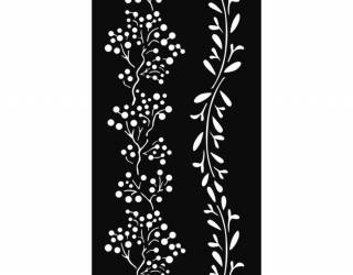 Stencil TD méret 12x25 cm/ 0,5 mm - Ágacskák