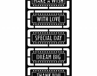 Stencil TD méret 12x25 cm/ 0,5 mm - Kártyák