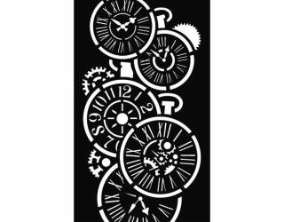 Stencil TD méret 12x25 cm/ 0,5 mm - Órák