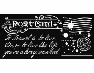 Stencil TD méret 12x25 cm/ 0,5 mm - Képeslap