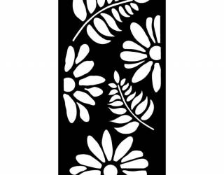 Stencil TD méret 12x25 cm/ 0,5 mm - Virágok és levelek