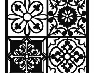 Stencil TD méret 18x18 cm/ 0,5 mm - Csempe