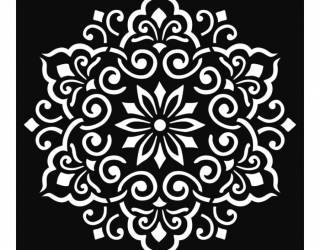 Stencil TD méret 18x18 cm/ 0,5 mm - Csipke