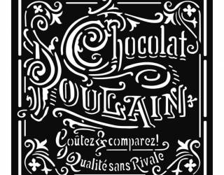 Stencil TD méret 18x18 cm/ 0,5 mm - Csokoládé