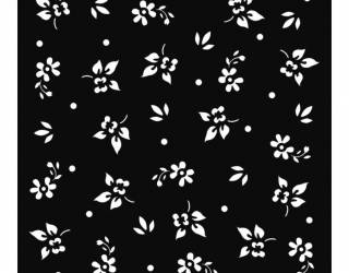 Stencil TD méret 18x18 cm/ 0,5 mm - Kis virágok