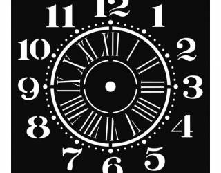 Stencil TD méret 18x18 cm/ 0,5 mm - Órák