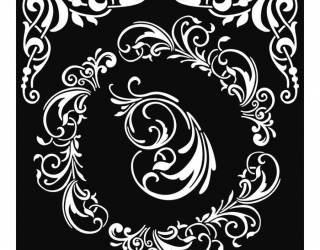 Stencil TD méret 18x18 cm/ 0,5 mm - Díszek és sarkok