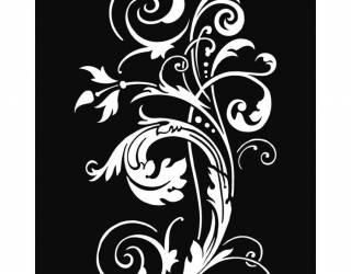 Stencil TD méret 20x25 cm/ 0,5 mm - Kacskaringók