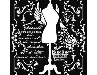 Stencil TD méret 20x25 cm/ 0,5 mm - Manöken