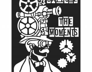 Vastag stencil 15x20 cm - Capture the moments