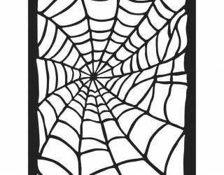 Vastag stencil 15x20 cm - Spider web
