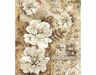 Dekupázs rizspapír A4 csom. - Old Lace peonies