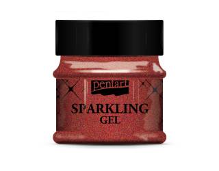 Csillogó gél 50 ml piros arany