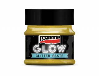 Glow glitter gél 50 ml arany