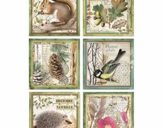 Dekupázs rizspapír A4 csom. - Állatok kertben