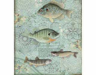 Dekupázs rizspapír A4 csom. - Hal